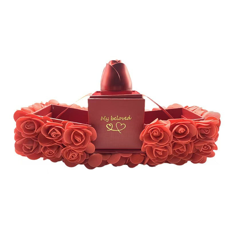 Elegant Rose Jewelry Box – Perfect for Valentine's Day Gifts