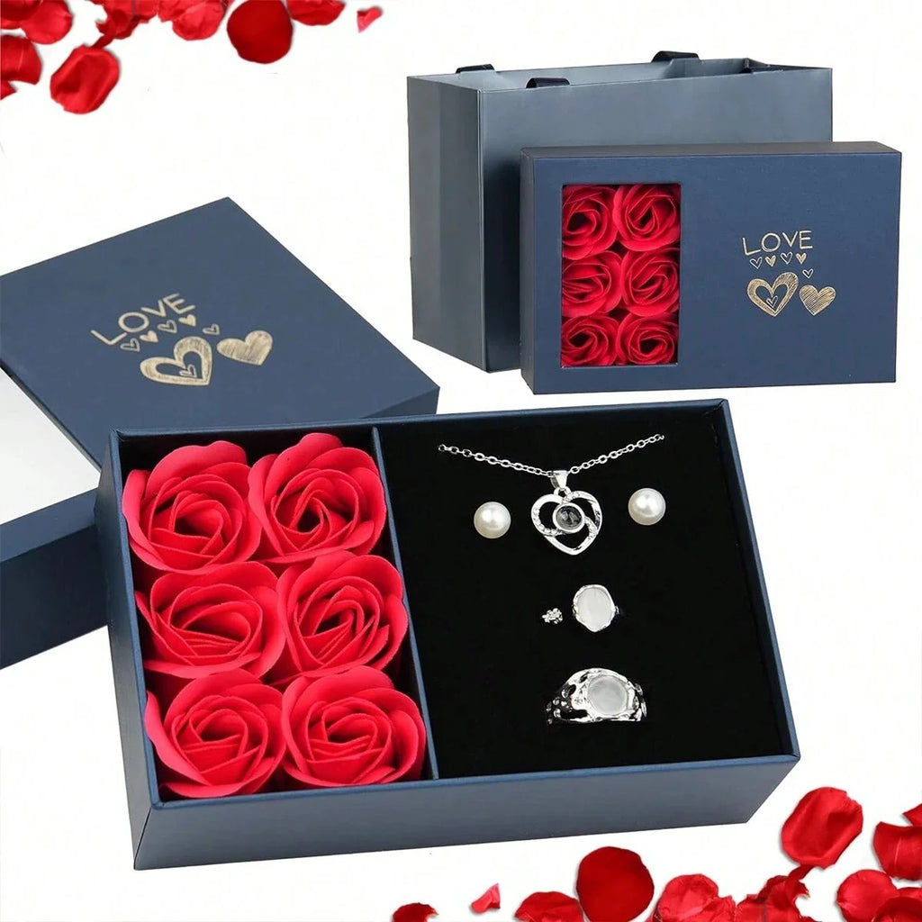 Elegant Rose Jewelry Box – Perfect for Valentine's Day Gifts