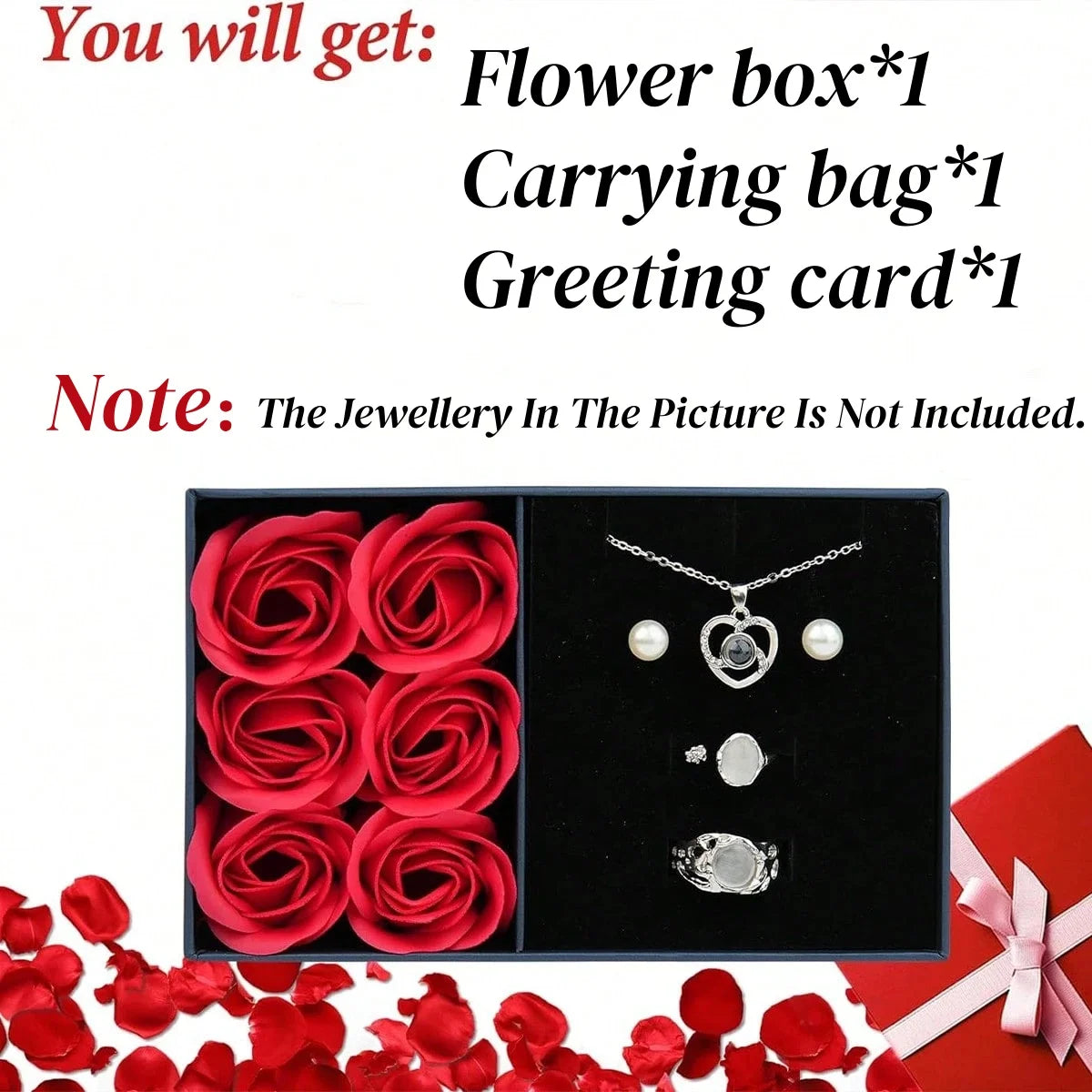 Elegant Rose Jewelry Box – Perfect for Valentine's Day Gifts