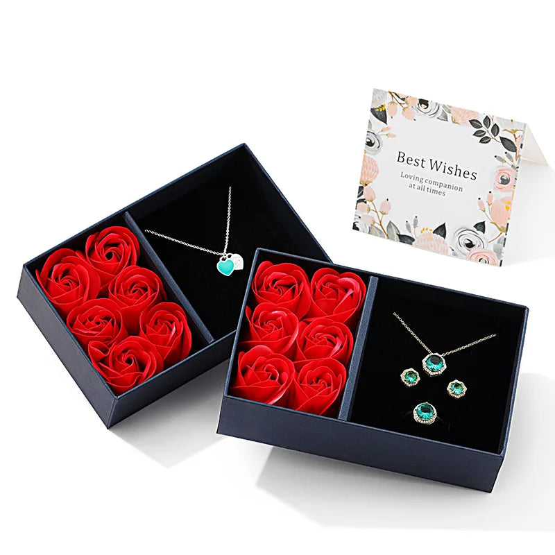 Elegant Rose Jewelry Box – Perfect for Valentine's Day Gifts
